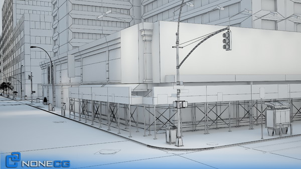 3d model new york broadway 7th - NYC Broadway - 7th Avenue Set 2... by NONECG